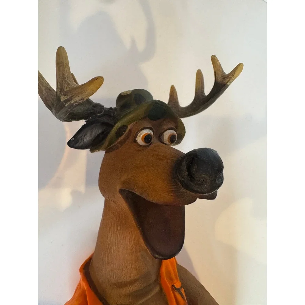 Funny Hunting Deer Wine Bottle Holder Hunter Deer Figurine Bar Decor Cabin Lodge